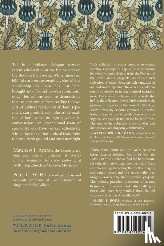  - Between the Psalms and the Twelve