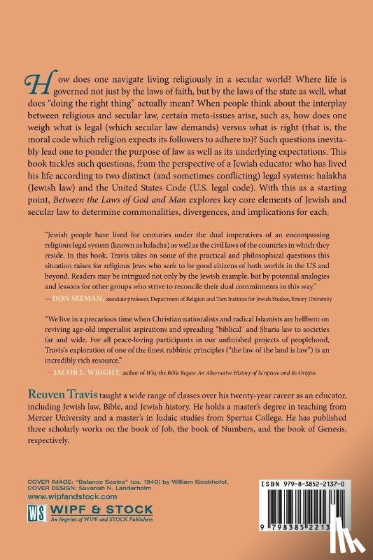 Travis, Reuven - Between the Laws of God and Man