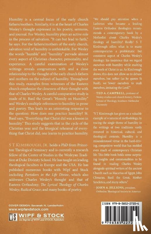 Kimbrough, S T Jr. - Humility in the Writings of Charles Wesley and the Early Church Fathers/Mothers