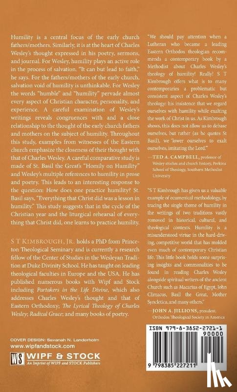 Kimbrough, S T Jr. - Humility in the Writings of Charles Wesley and the Early Church Fathers/Mothers