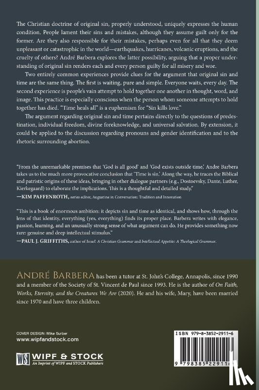 Barbera, André - Original Sin and Time