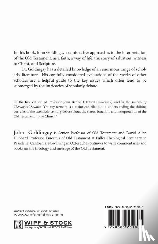 Goldingay, John - Approaches to Old Testament Interpretation