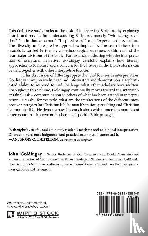 Goldingay, John - Models for Interpretation of Scripture