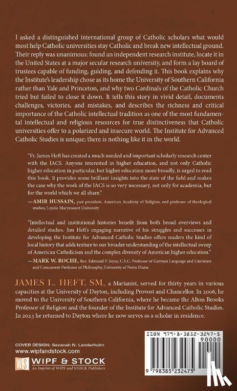 Heft, James L. SM - The Institute for Advanced Catholic Studies at the University of Southern California