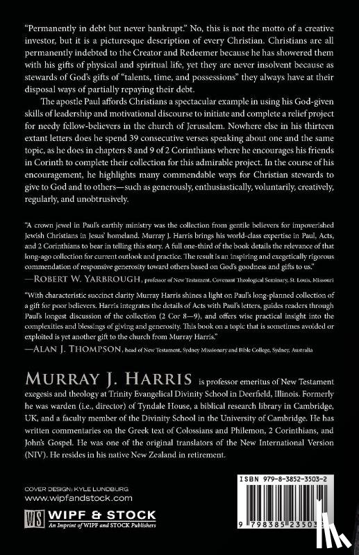 Harris, Murray J. - Christian Stewardship in Light of Paul's Collection for the Poor