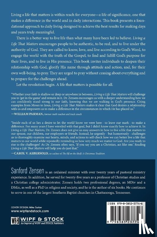 Zensen, Sanford - Living a Life That Matters