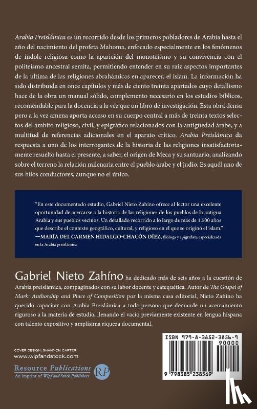 Nieto Zahíno, Gabriel - Arabia Preislámica
