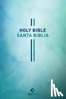 Tyndale House Publishers - Bilingual Bible / Biblia bilingue NLT/NTV (Softcover, Blue Watercolor)
