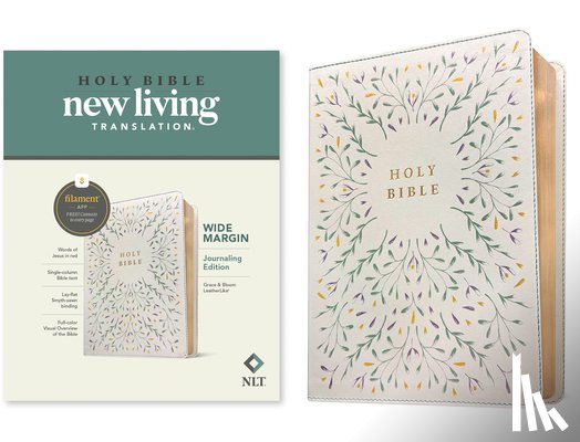 Translation, New Living - NLT Wide Margin Bible, Filament Enabled (LeatherLike, Grace & Bloom, Red Letter)