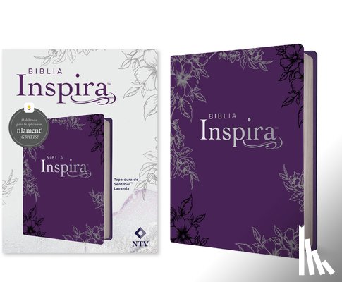 Tyndale - Biblia Inspira NTV con Filament (Tapa dura de SentiPiel, Lavanda)