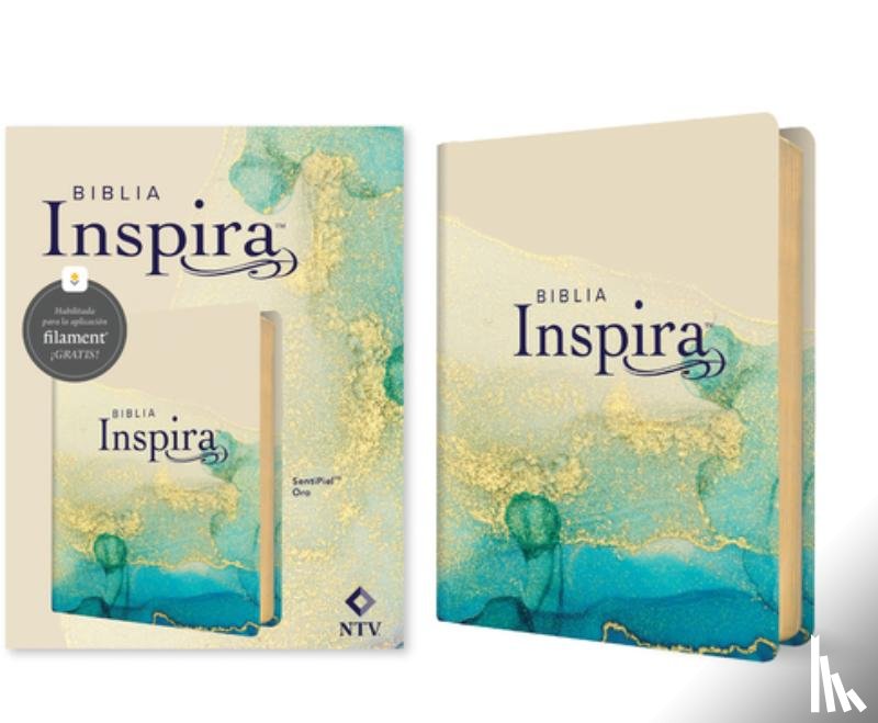 Tyndale - Biblia Inspira NTV con Filament (SentiPiel, Oro)