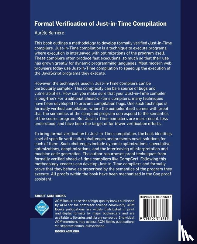 Barrière, Aurèle - Formal Verification of Just-in-Time Compilation