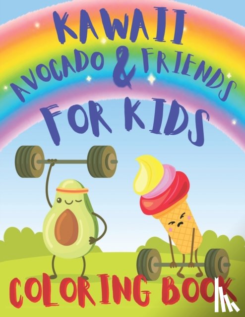 Sun, Golden - Kawaii Avocado & Friends Coloring Book for Kids