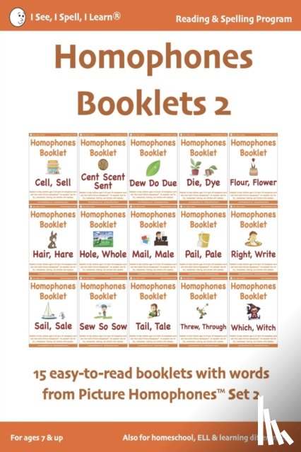 Sood, Roma Chadha - HOMOPHONES BOOKLETS 2 - Fun & Easy-to-Read 15 Booklets with words from Picture Homophones(TM) SET 2