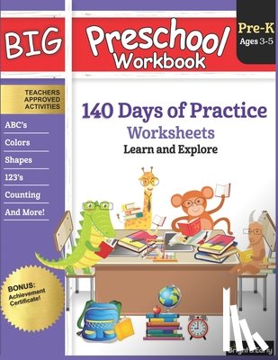 Hub, Gogo - Big Preschool Workbook Ages 3 - 5: 140+ Days of PreK Curriculum Activities, Pre K Prep Learning Resources for 3 Year Olds, Educational Pre School Book