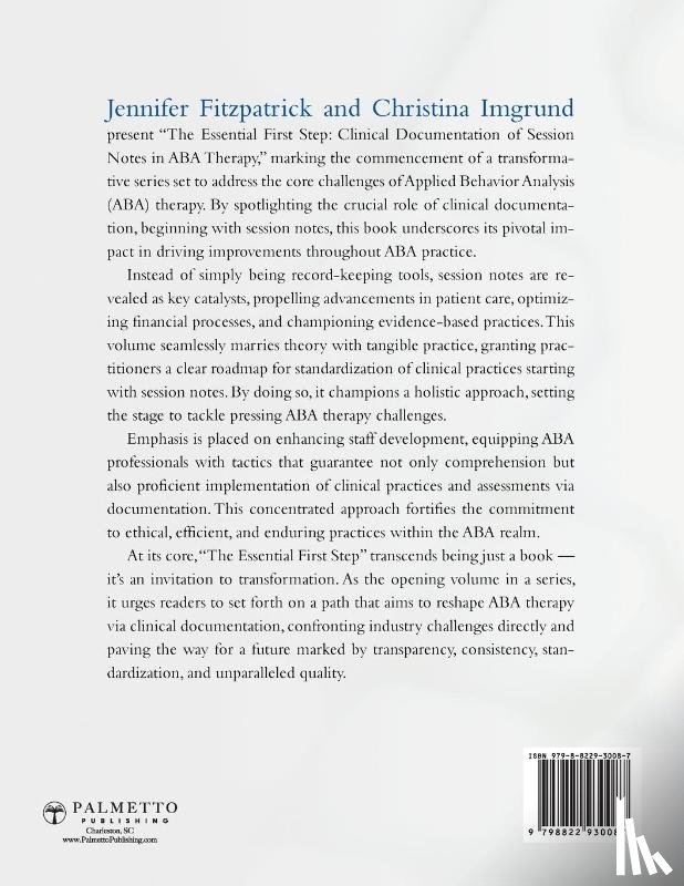 Fitzpatrick, Jennifer, Imgrund, Christina - The Essential First Step