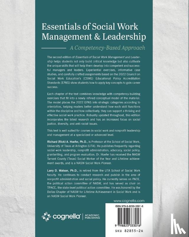 Hoefer, Richard, Watson, Larry D. - Essentials of Social Work Management and Leadership