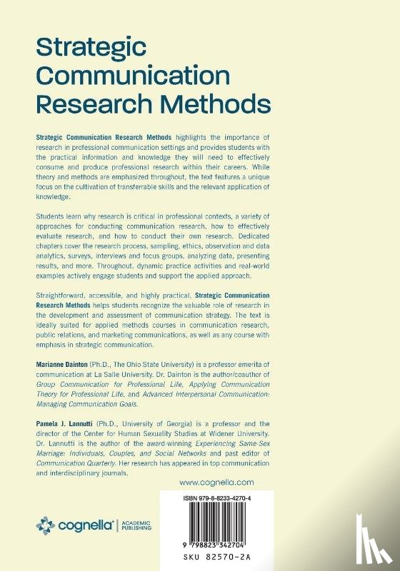 Dainton, Marianne, Lannutti, Pamela J - Strategic Communication Research Methods