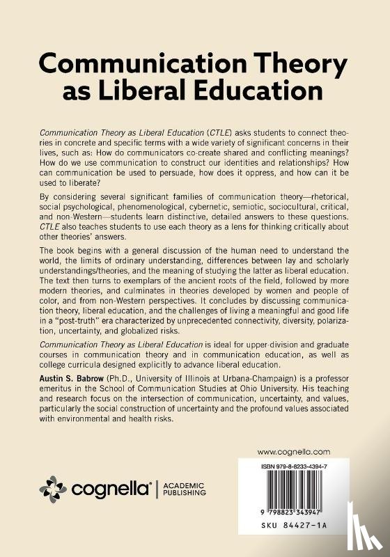 Babrow, Austin - Communication Theory as Liberal Education