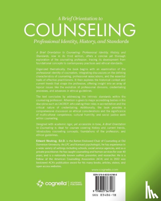 Neukrug, Edward - A Brief Orientation to Counseling
