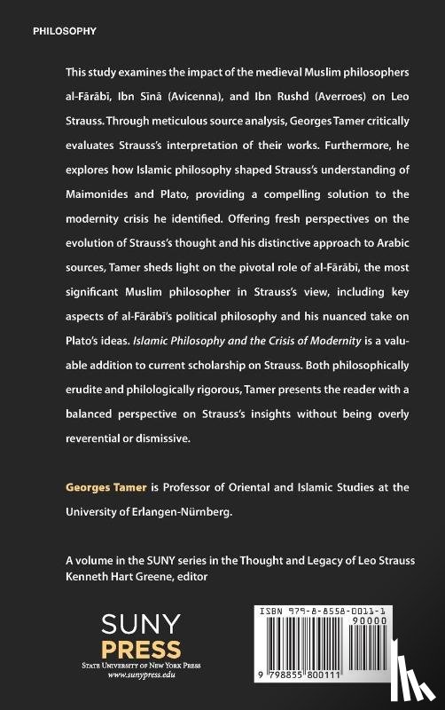Tamer, Georges - Islamic Philosophy and the Crisis of Modernity