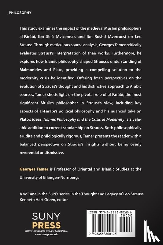 Tamer, Georges - Islamic Philosophy and the Crisis of Modernity