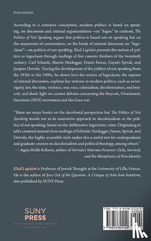 Lapidot, Elad - The Politics of Not Speaking