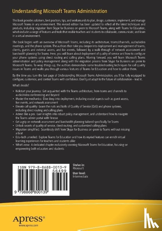 Ilag, Balu N, Tripathy, Durgesh, Ireddy, Vijay - Understanding Microsoft Teams Administration