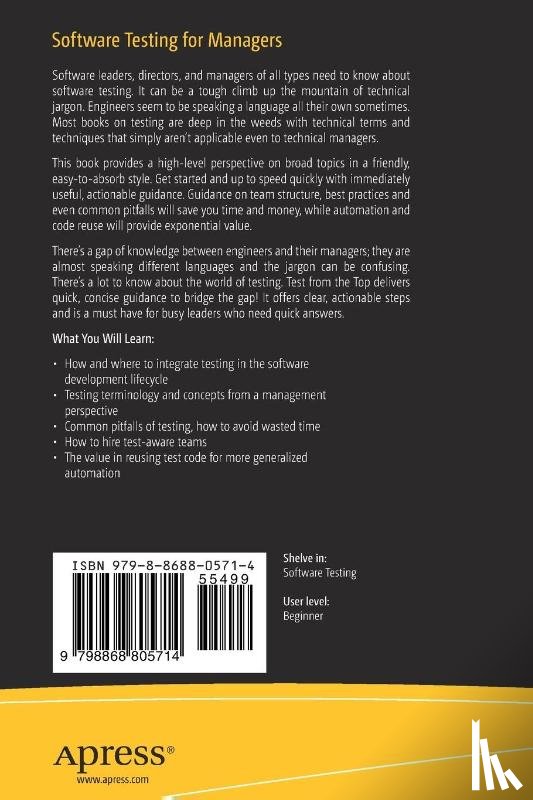 Radford, Ross - Software Testing for Managers