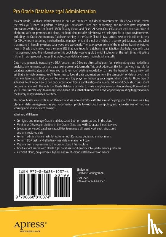 Malcher, Michelle, Kuhn, Darl - Pro Oracle Database 23ai Administration