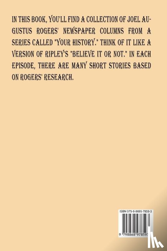 Rogers, J a - 100 Amazing Facts About the Negro with Complete Proof