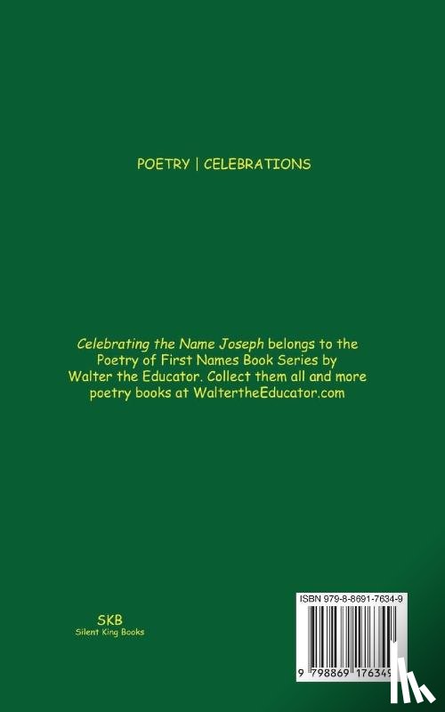 Walter the Educator - Celebrating the Name Joseph