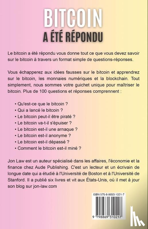 Law, Jon - Law, J: Bitcoin a été répondu