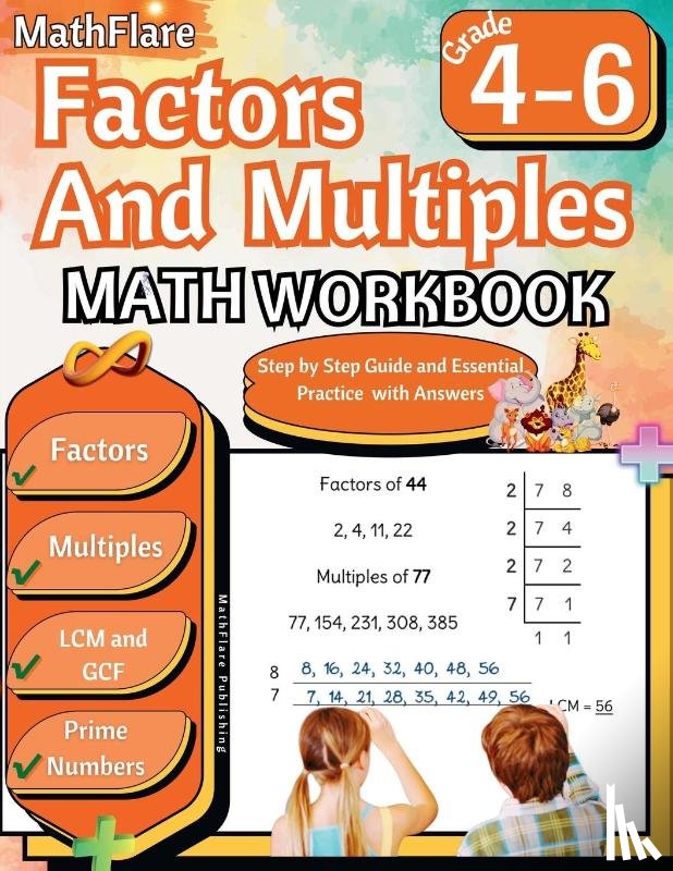 Publishing, Mathflare - Factors and Multiples Math Workbook 4th to 6th Grade