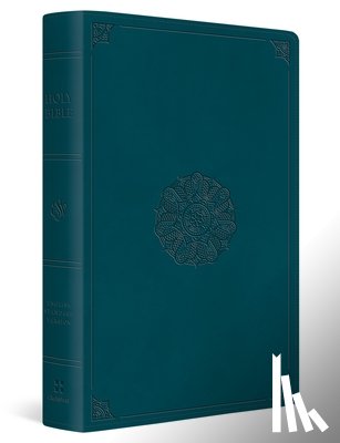 Esv Bibles - ESV Giant Print Thinline Bible, Red Letter (Trutone, Deep Teal, Emblem Design)