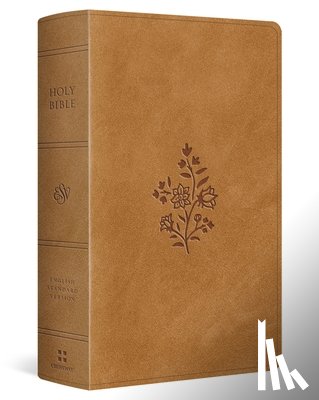 Esv Bibles - ESV Large Print Personal Size Bible, Red Letter, Thumb Indexed (Trutone, Nubuck Caramel, Wildflower Design)