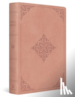 Esv Bibles - ESV Large Print Value Personal Size Bible (Trutone, Blush Rose, Fleur-De-Lis Design)