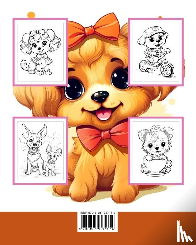 Raisa, Ariana - Cute Dogs Coloring Book for Kids Ages 4-8