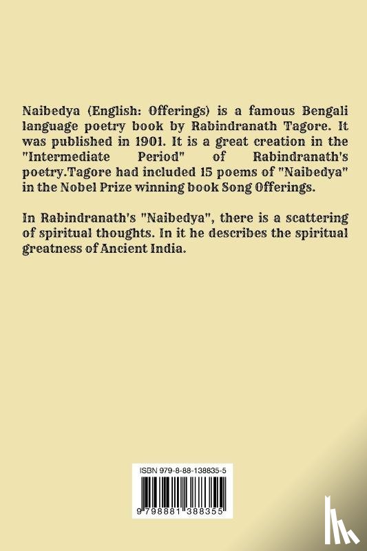 Tagore, Rabindranath - Naibedya