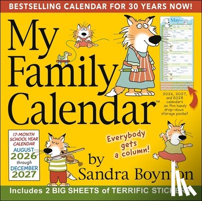 Boynton, Sandra - Sandra Boynton's 17-Month 2026-2027 My Family Wall Calendar