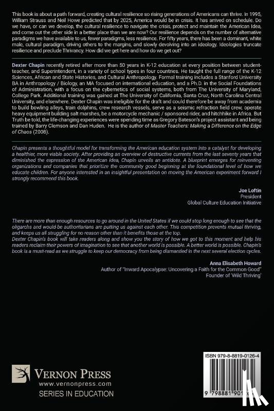 Chapin, Dexter - The American Idea, Resilience, and Thrivancy Education