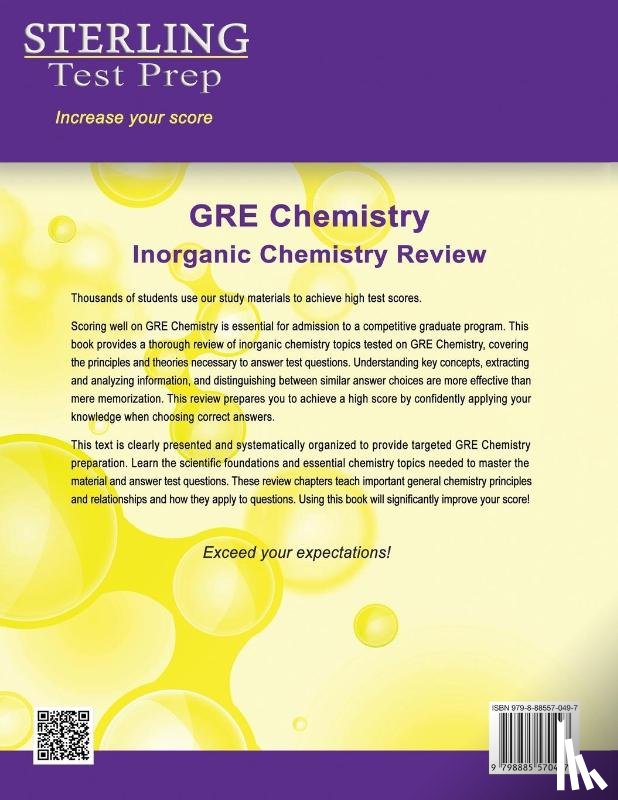 Test Prep, Sterling - GRE Chemistry Review