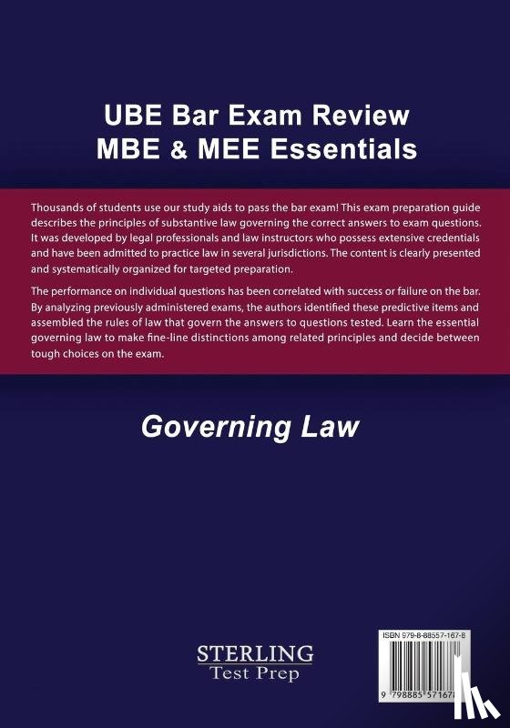 Test Prep, Sterling - MBE & MEE Essentials