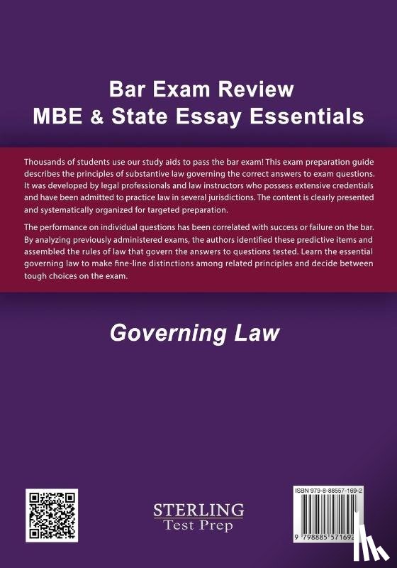 Test Prep, Sterling - MBE and State Essay Essentials