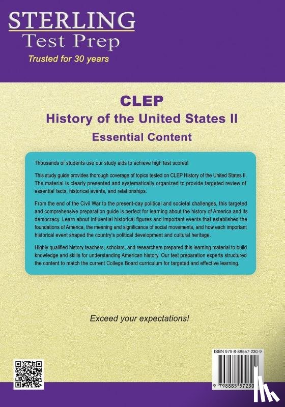 Test Prep, Sterling - CLEP History of the United States II