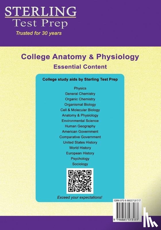 Test Prep, Sterling - College Anatomy and Physiology