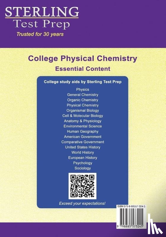 Test Prep, Sterling - College Physical Chemistry