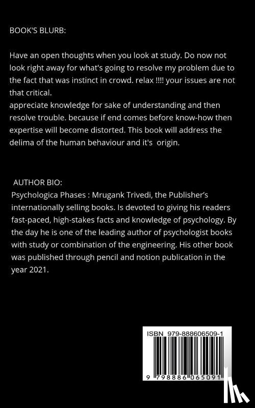 Trivedi, Mrugank - Human Psychology Through Biology