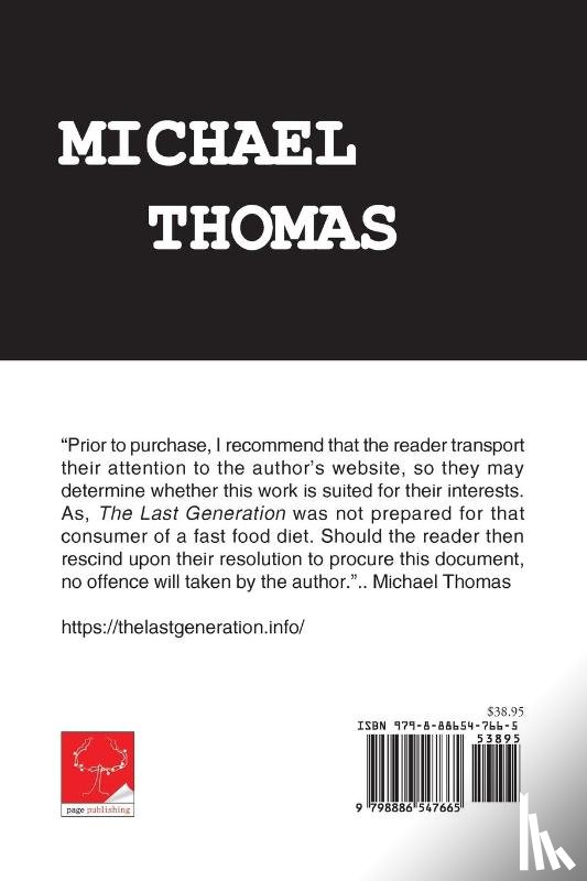 Thomas, Michael - The Last Generation