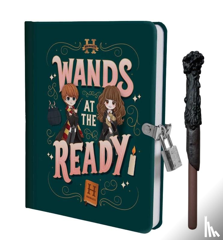 Insight Editions - Harry Potter: Wands at the Ready Lock & Key Diary